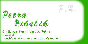 petra mihalik business card
